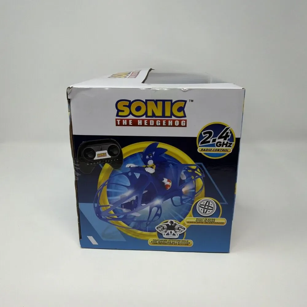 Sonic the Hedgehog RC Hoverbike Flying Toy 2.4Ghz Remote Control Gyro Lights NEW